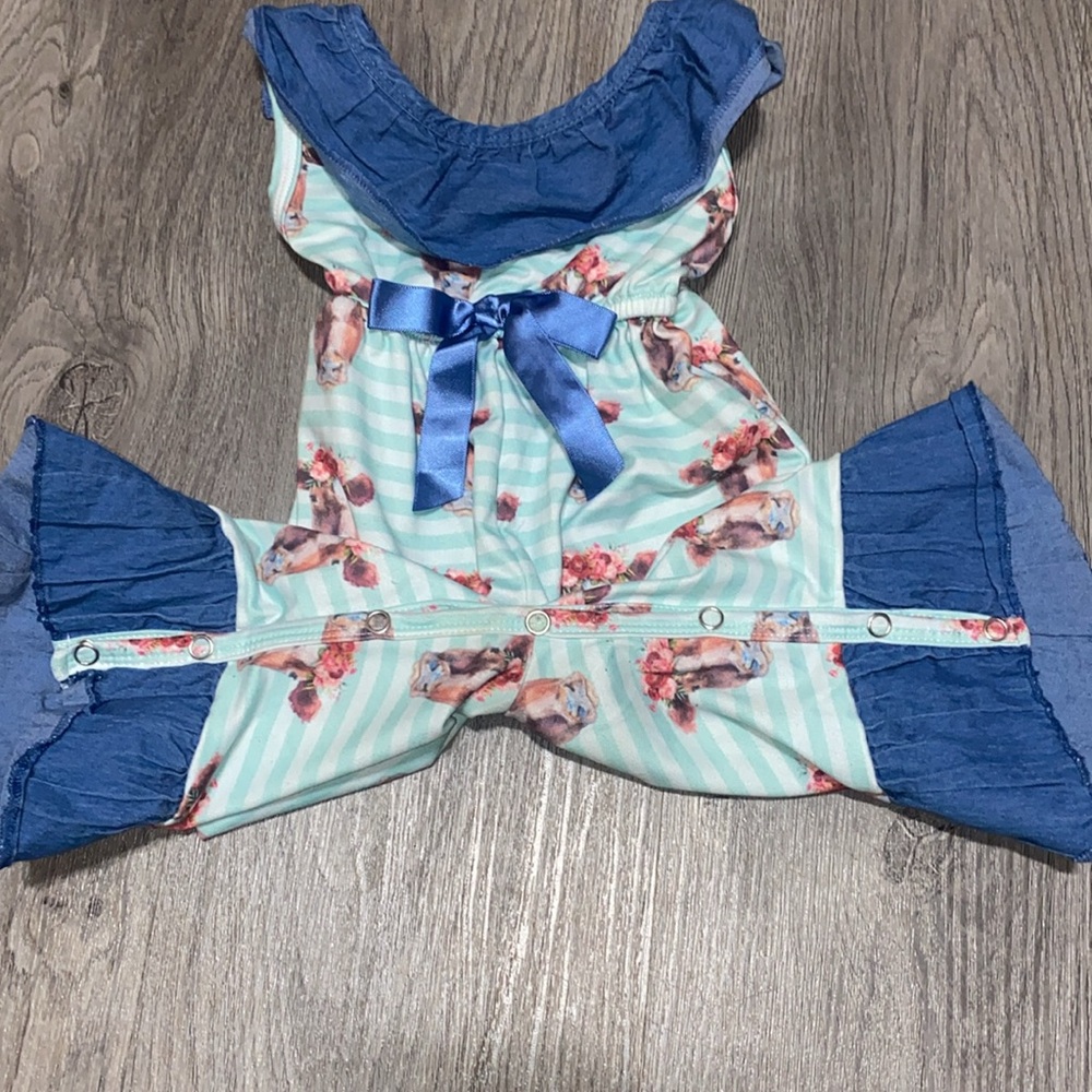 Cow Ruffle Romper - Picture 3 of 5